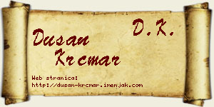 Dušan Krčmar vizit kartica